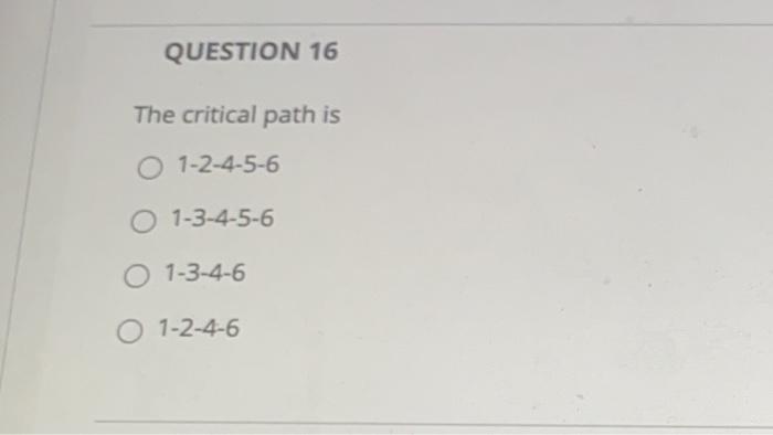 QUESTION 13 Data for Problems 13-17. The network