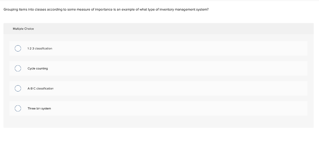 2. A two-bin system for inventory control