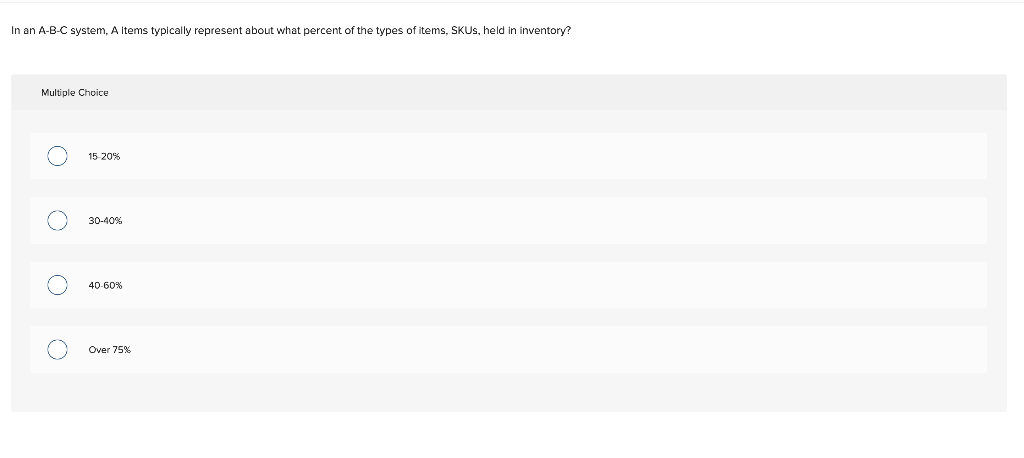 2. A two-bin system for inventory control
