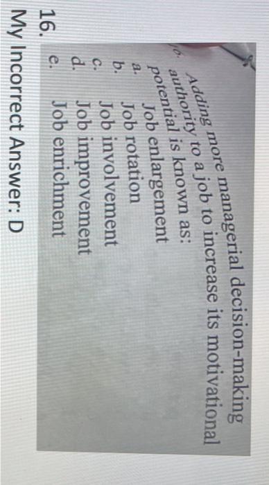 Adding more managerial decision-making a a do