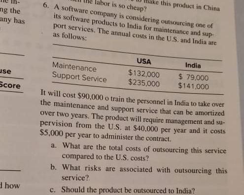 Answer problem 6 questions a, b, c using an excel
