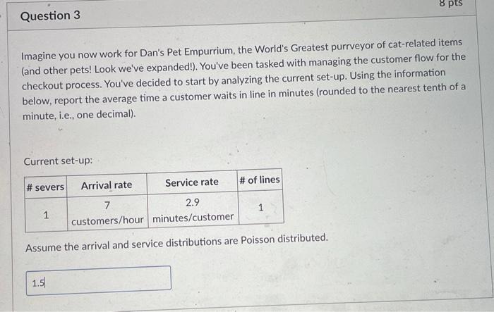 please answer all parts to question 4. 8 pts