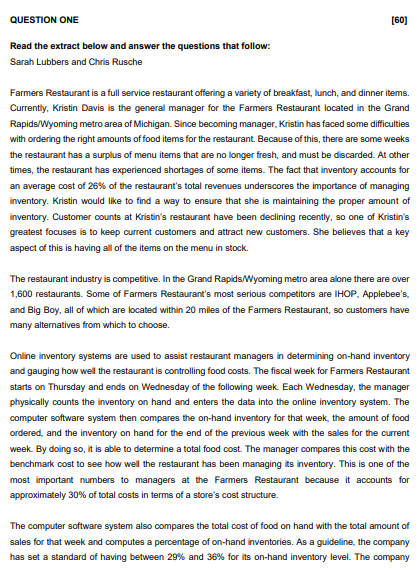 SECTION 2 [20] Critically discuss the underlying