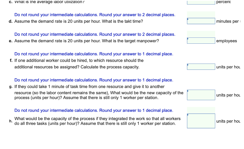 Consider a process consisting of three resources.