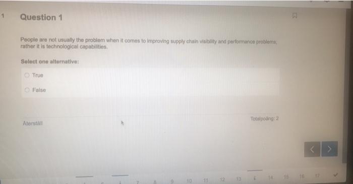 Question 1 People are not usually the problem