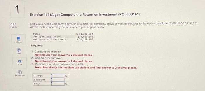 Exercise 11-1 (Algo) Compute the Return on