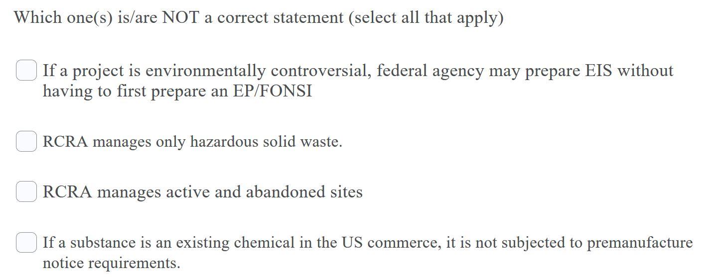 Which one(s) is/are NOT a correct statement