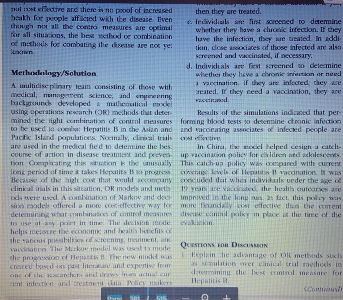 Application Case 6.7 Simulating Effects of