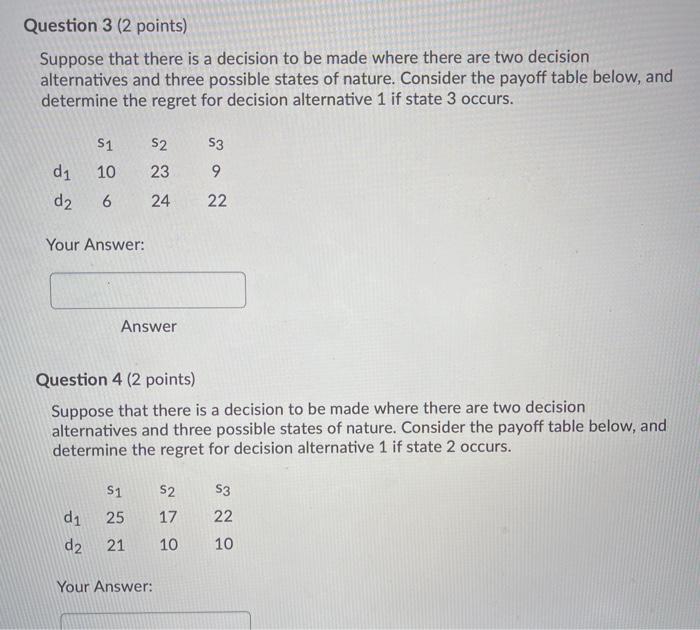 Question 1 (2 points) Suppose that there is a