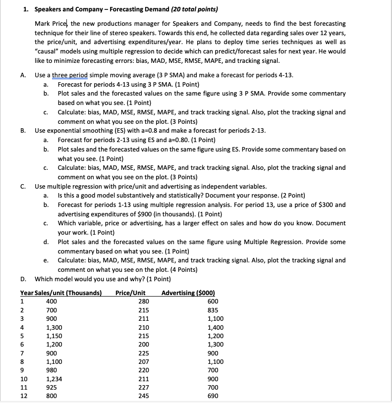 a. C. B. a. C. C. a. 1. Speakers and Company -