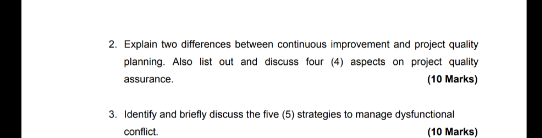 2. Explain two differences between continuous