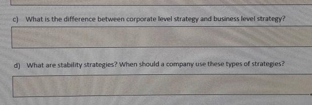 c) What is the difference between corporate level