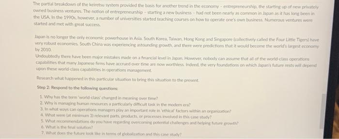 Please help with questions 1-7 on the case study