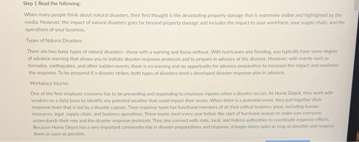 Please help with questions 1-6 on this case study