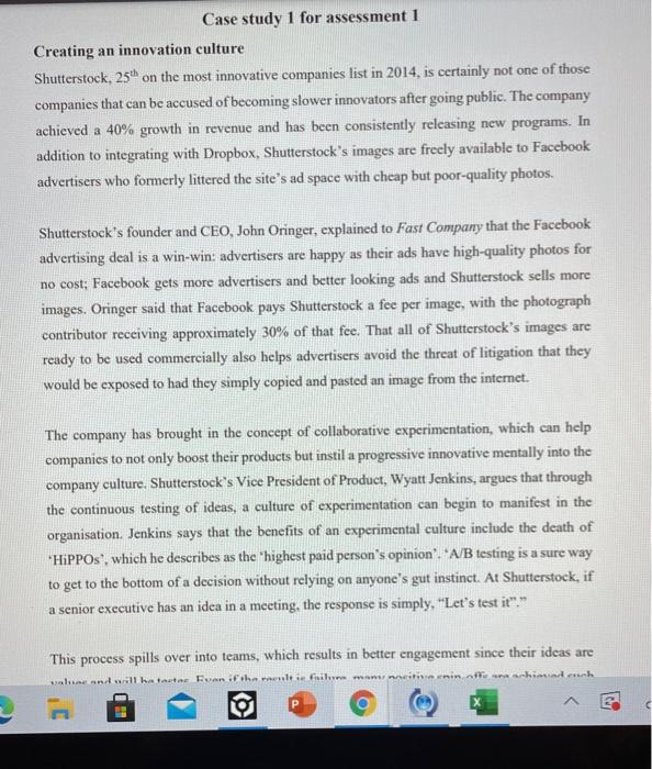 first two pages are the case study. Case study 1