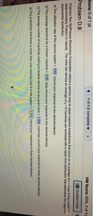 Score: 0 of 1 pt 4 of 4 (2 complete) HW Score: