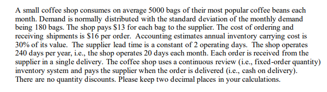 4. What is the stores minimum total annual cost