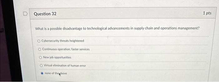 What is a possible disadvantage to technological