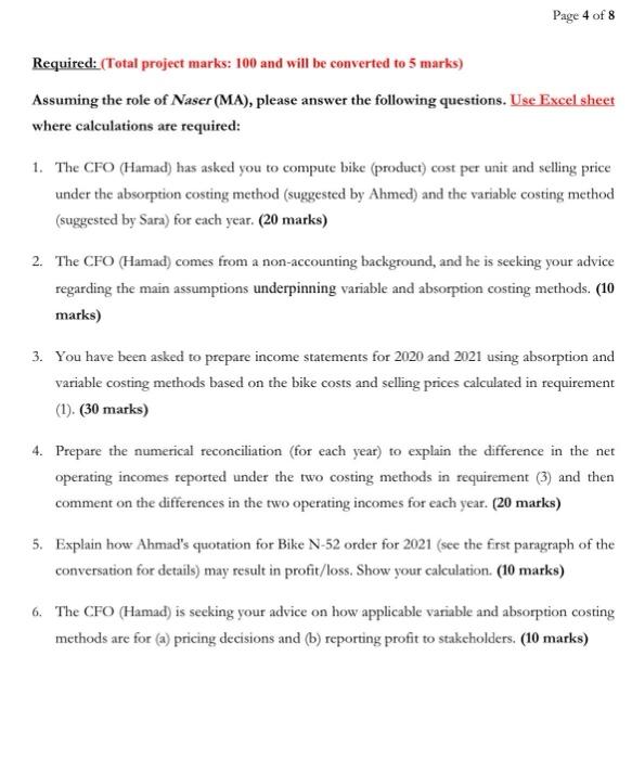 if possible solving it via excel and sharing file