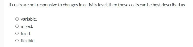 A static budget report should be used when the