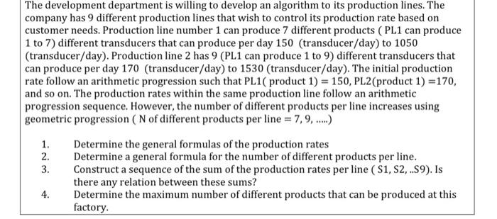 The development department is willing to develop