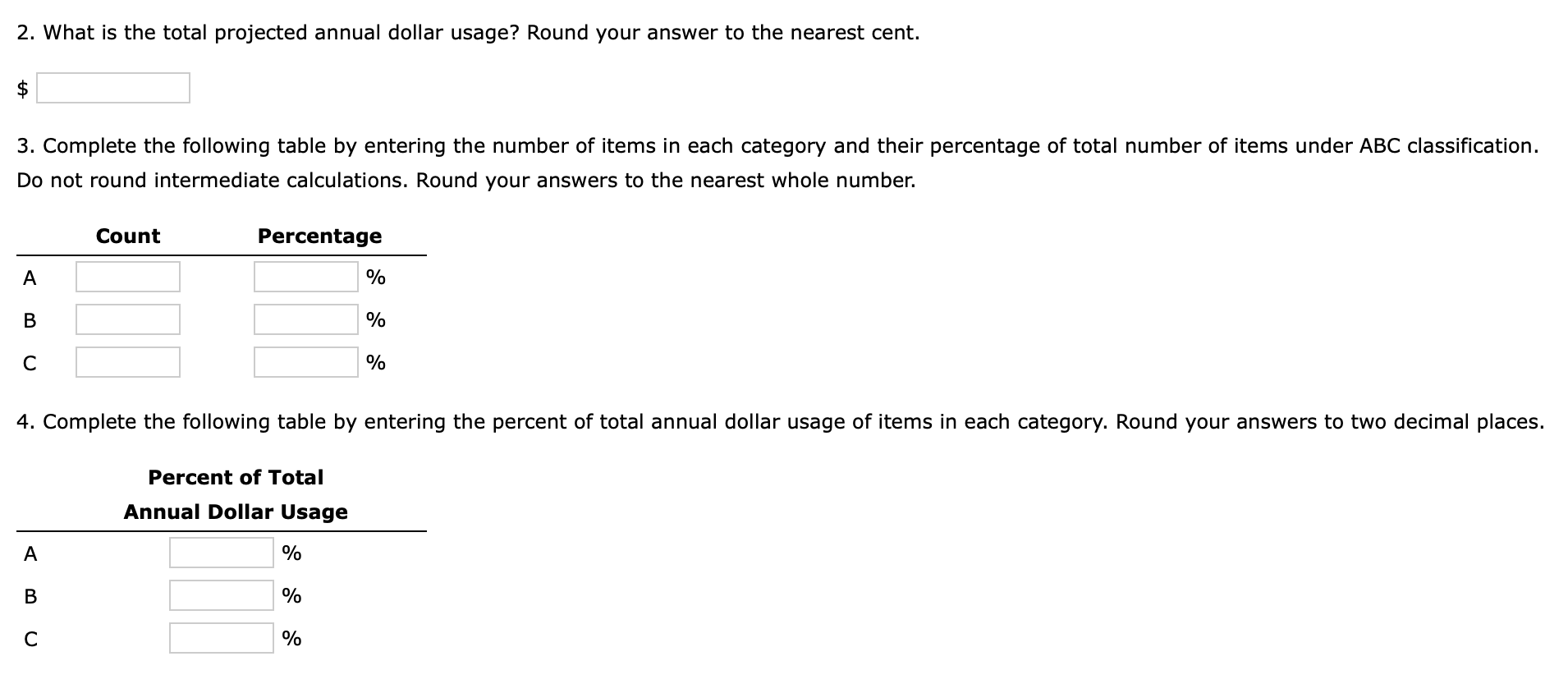 Inventory Classification Based on Annual Dollar