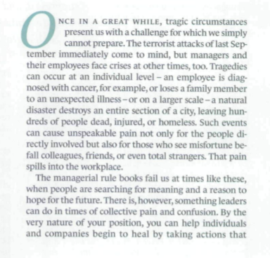 Reflect on the HBR article as well as the