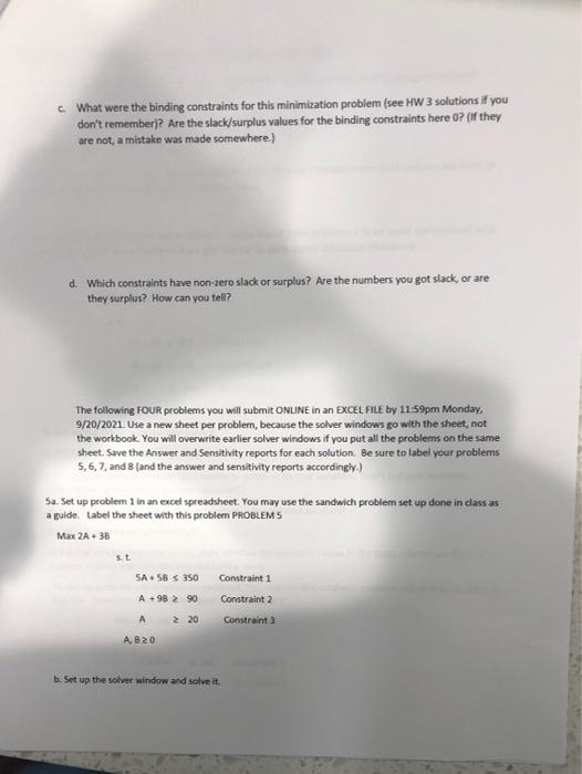 HW 4 BUS 190 Fall 2021 in-class sections You will