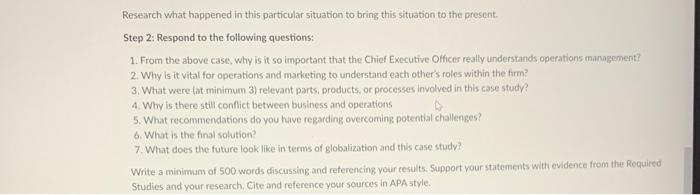 Please help with questions 1-7 on case study