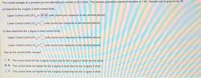 The overall average on a process you are