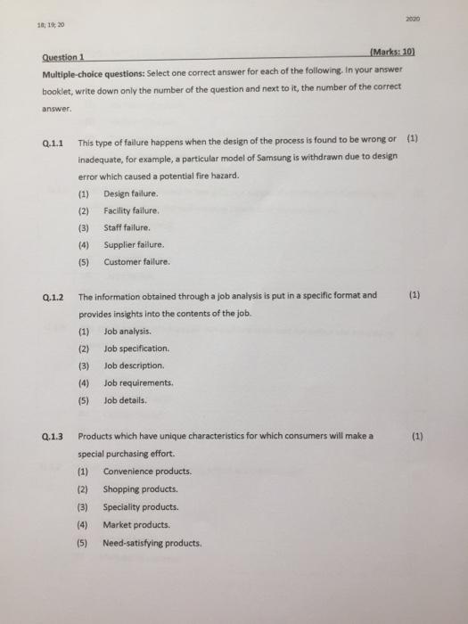 10 16:20 Question 1 (Marks: 10) Multiple-choice