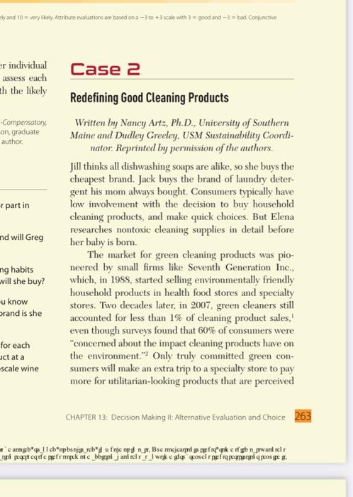 Wy and 10 = very likely Attribute evaluations are