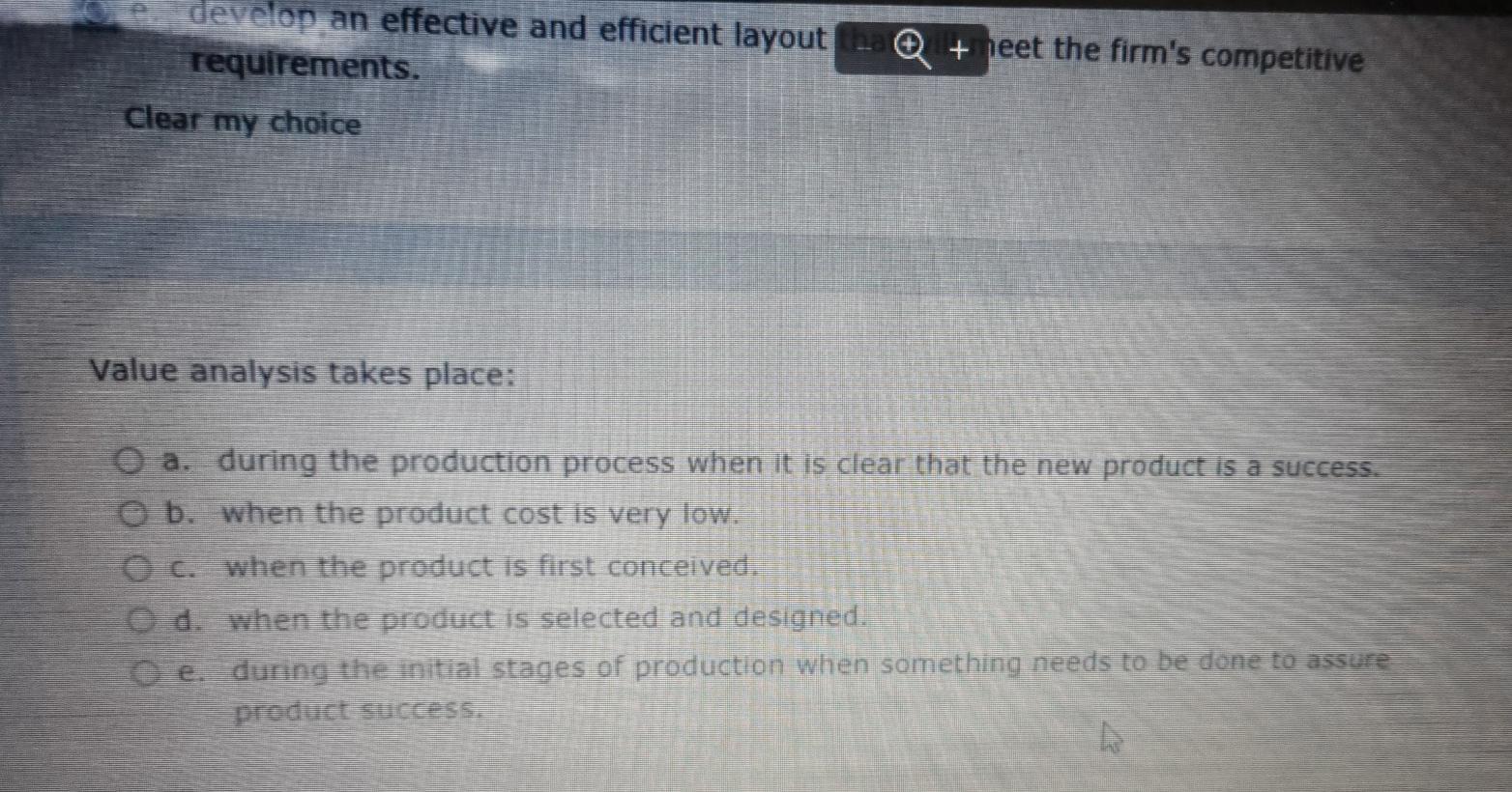 + neet the firm's competitive develop an