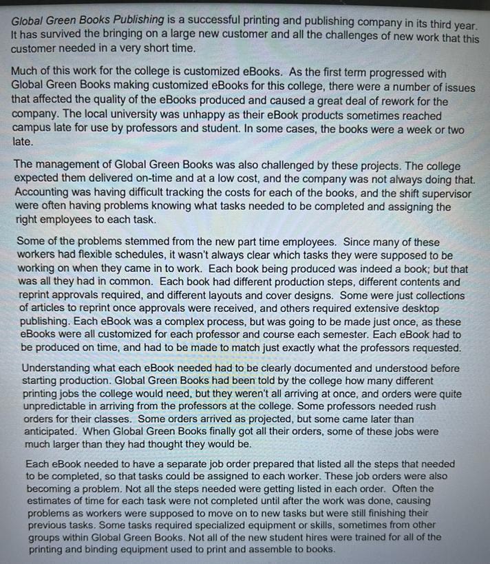 Global Green Books wanted to start developing a