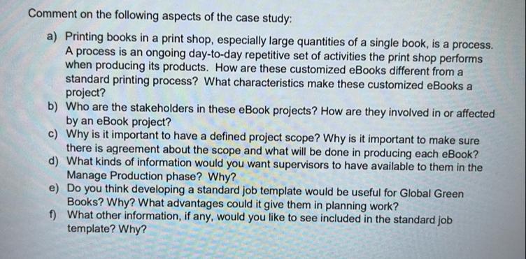 Global Green Books wanted to start developing a