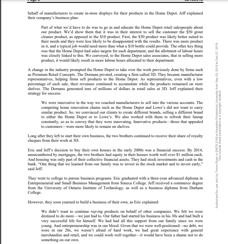 SWOT of this Case? 9B19M018 GROWING TRAFALGAR