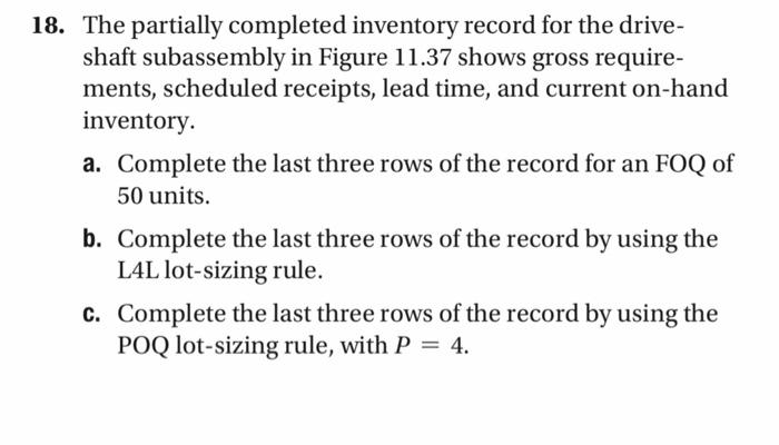 answer the whole question using Excel please 18.