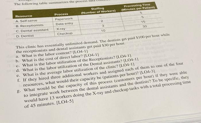 i need help with c, d, e The following table