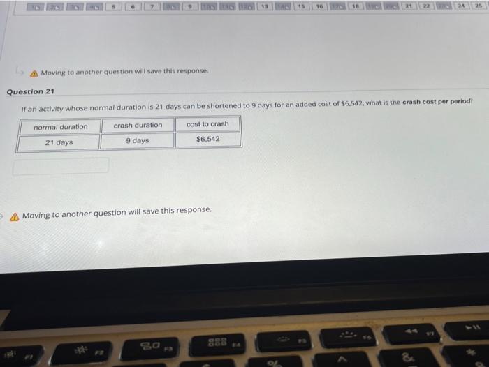 15 18 Moving to another question will save this