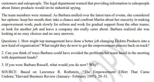 Case Study 1. Elektra products, Inc. Elektra