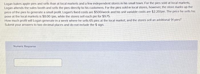 Logan bakes apple pies and sells than at local