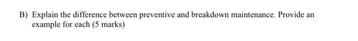 Answer and Example B) Explain the difference