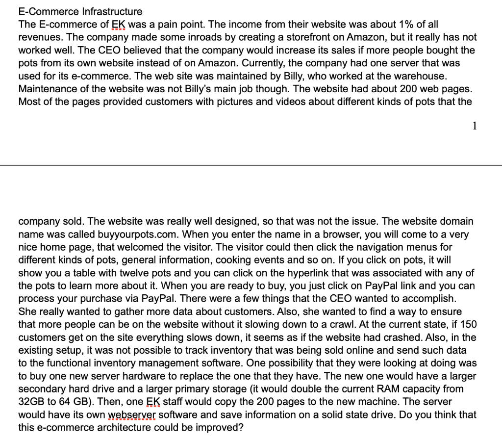 Elegant Kitchenware Case (ONLINE) Introduction