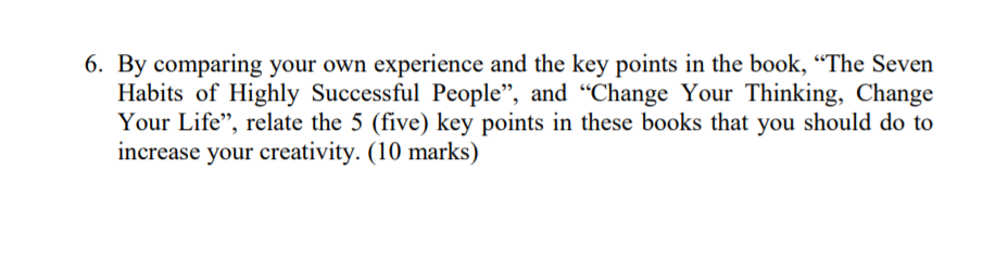 Creative and Critical Thinking 6. By comparing