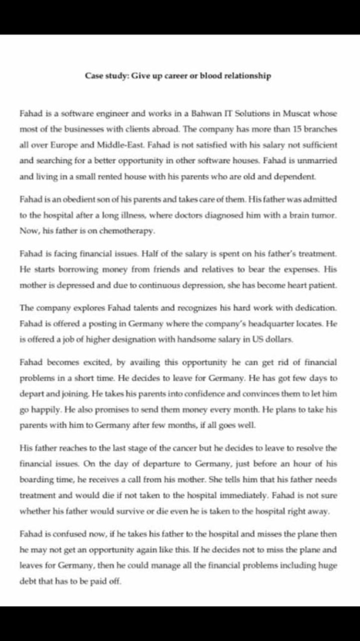 Write Introduction (examine the case and