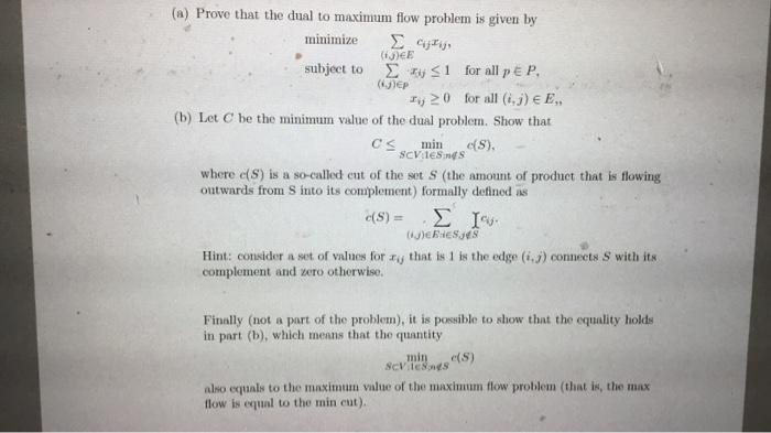 optimization Let V = {1,...,n} be vertices, which
