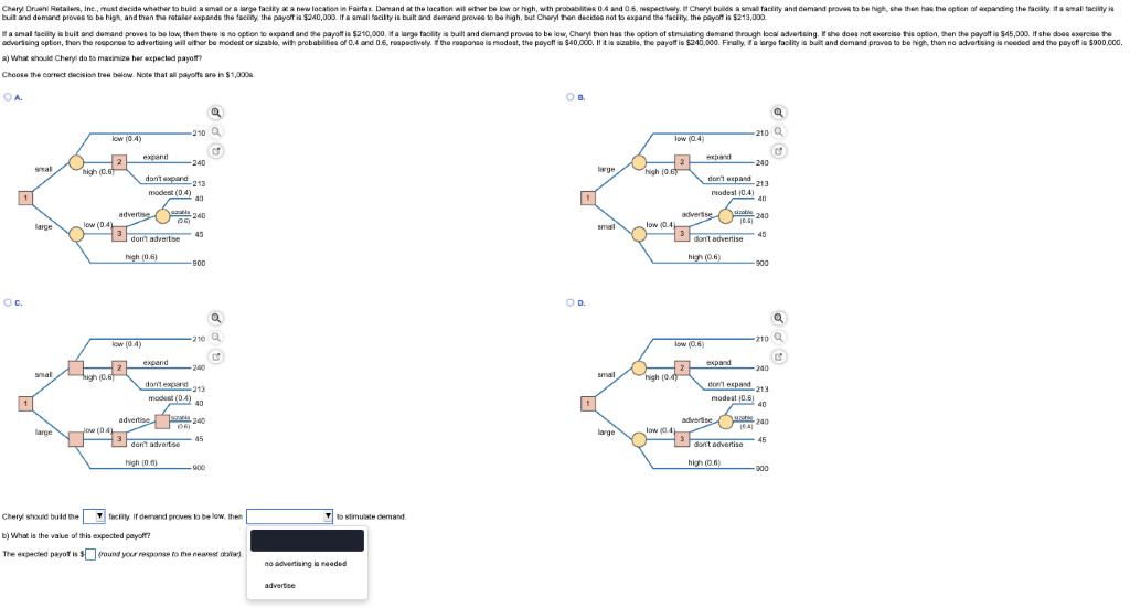 A) Large or Small B) as Shown C) value? Chary