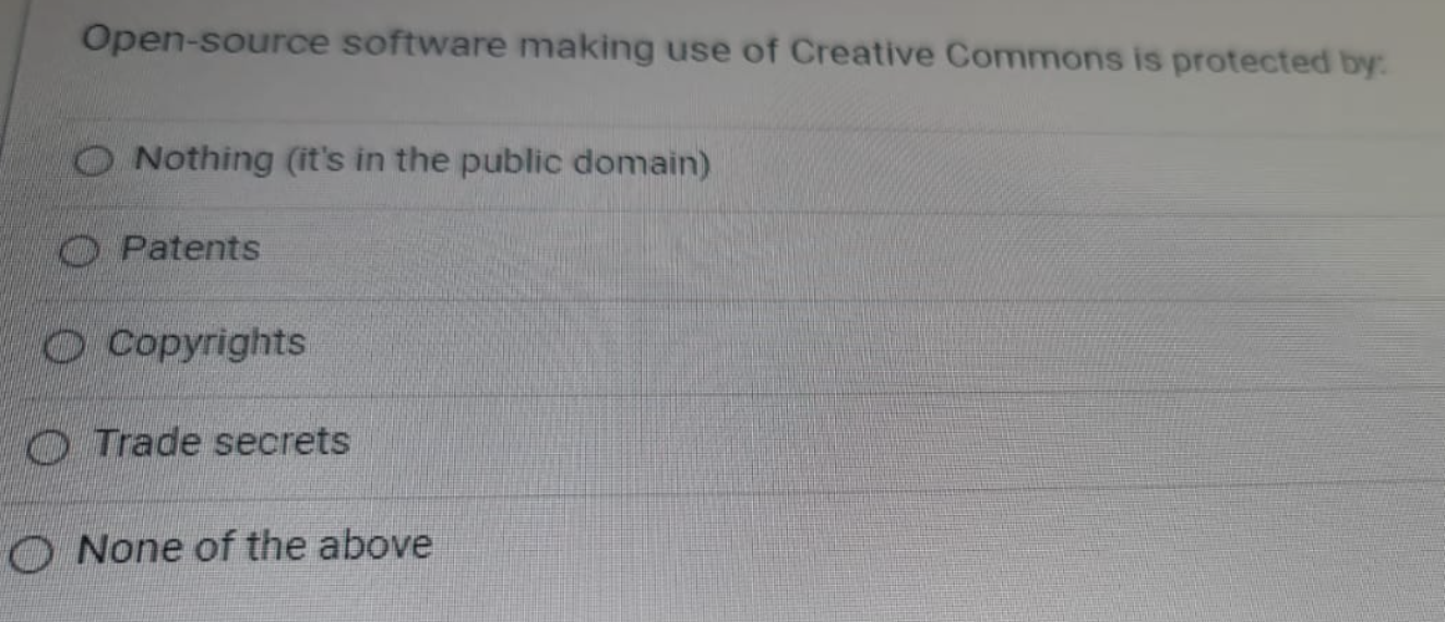 Open-source software making use of Creative