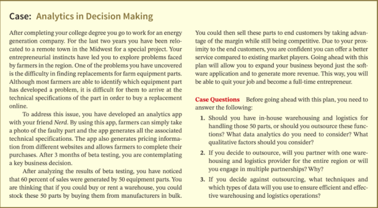 Case: Analytics in Decision Making After