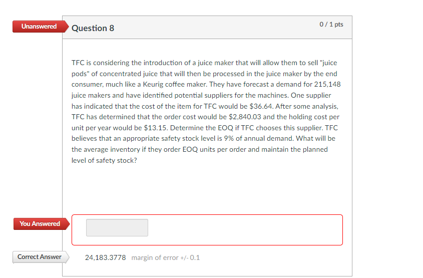 Please show your work. Thanks TFC is considering